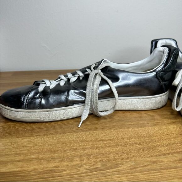 Louis Vuitton Frontrow Metallic Mens Silver Sneakers sz 9 - Picture 7 of 16